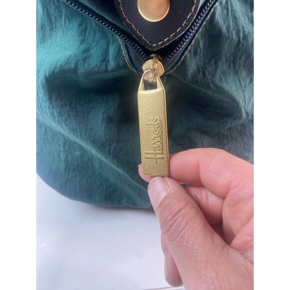 Harrods Knightsbridge Green Travel Duffel Bag Large Tote Weekender Carry-On - Picture 6 of 16